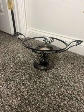Antique-Style Decorative Centerpiece Tazza in Dark Bronze